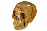 Realistic, Polished Picture Jasper Skull #151154-1